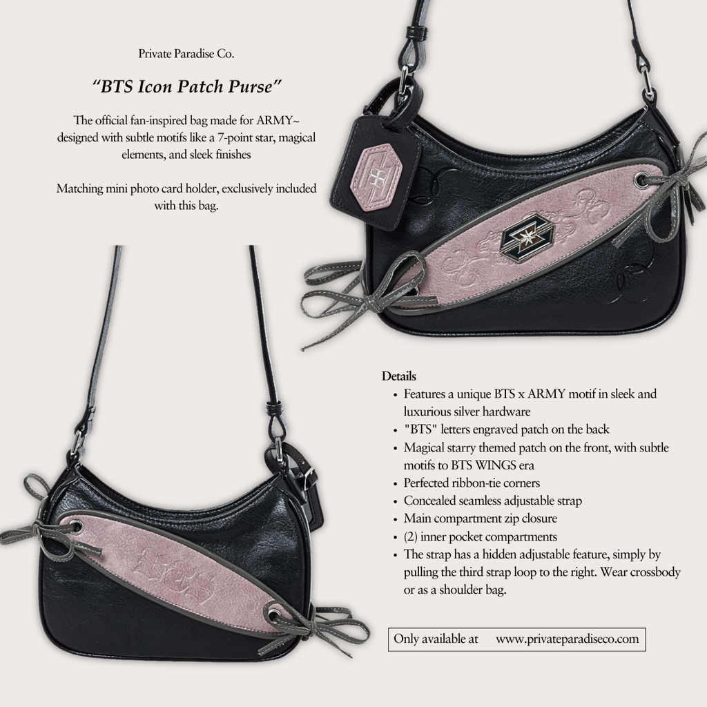 BTS Icon-Patch Purse – Private Paradise Co.