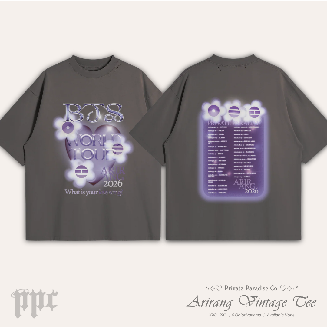 Arirang Tour Oversized Tee – Private Paradise Co.