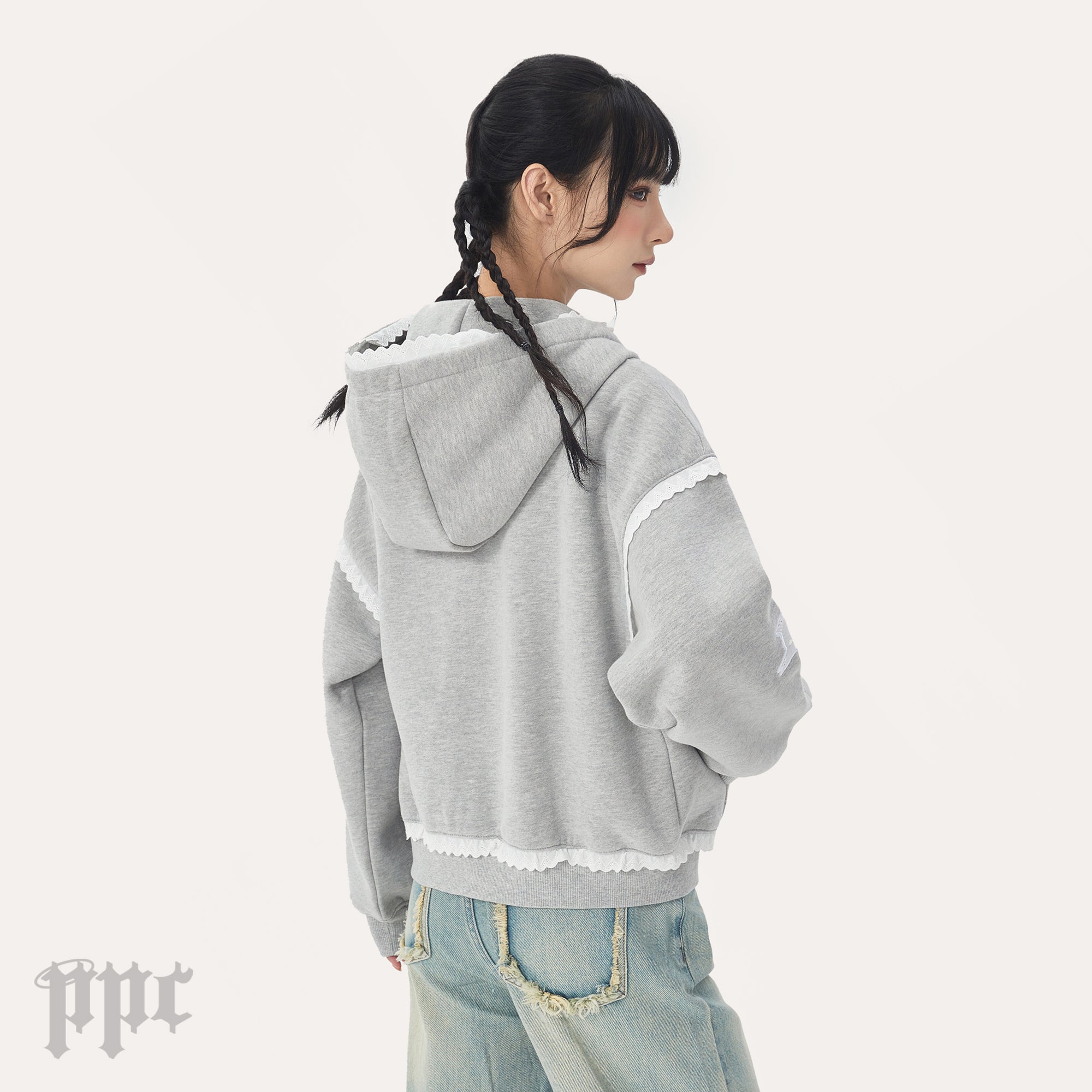 NWJNS Lace Zip Hoodie – Private Paradise Co.